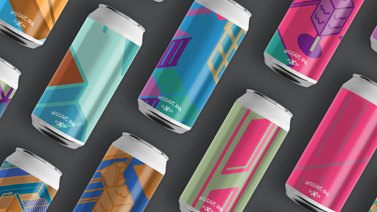 Colorful cans with digital printing