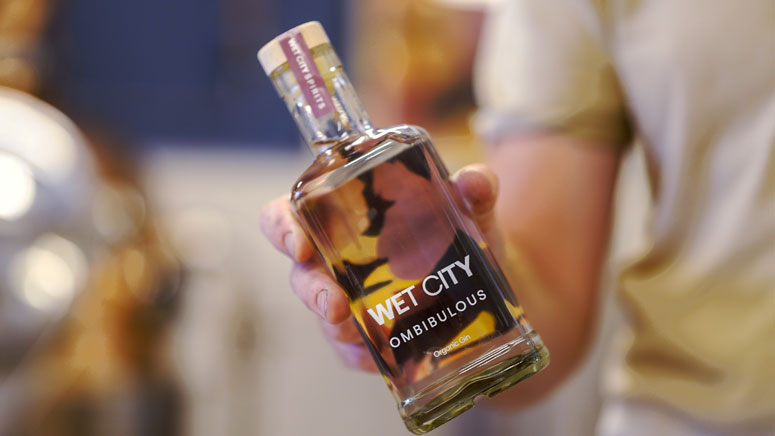 Designed label for gin
